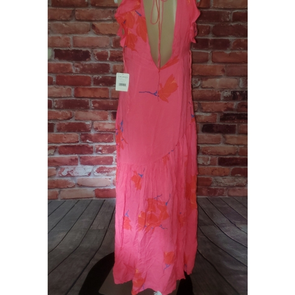 Free People She's A Waterfall Pink Dress Sz 4 & 6 - Picture 4 of 4